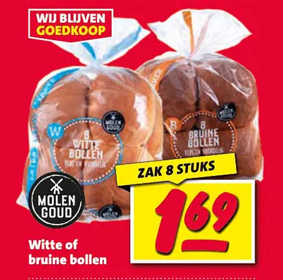 Witte of bruine bollen