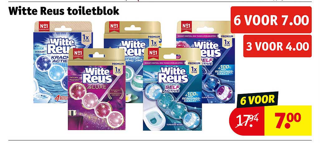 Witte Reus toiletblok 6 voor 7.00