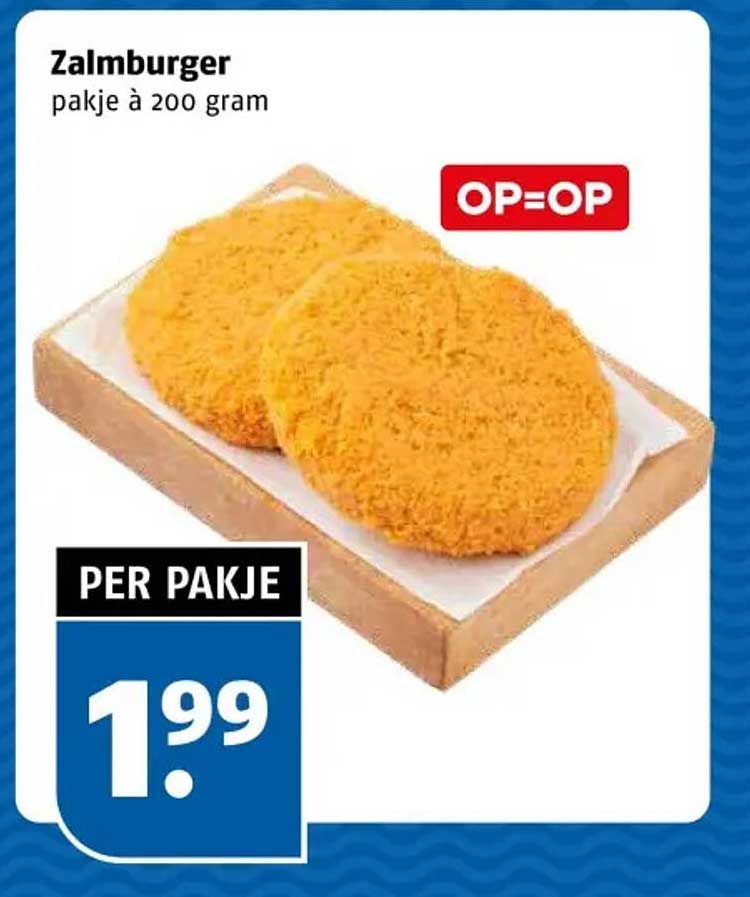 Zalmburger pakje à 200 gram OP=OP