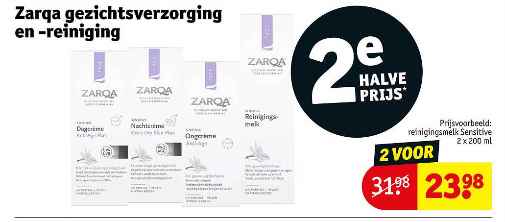 Zarqa gezichtsverzorging en -reiniging 2e halve prijs