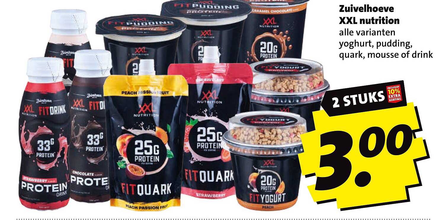 Zuivelhoeve XXL nutrition alle varianten yoghurt, pudding, quark, mousse of drink 2 STUKS