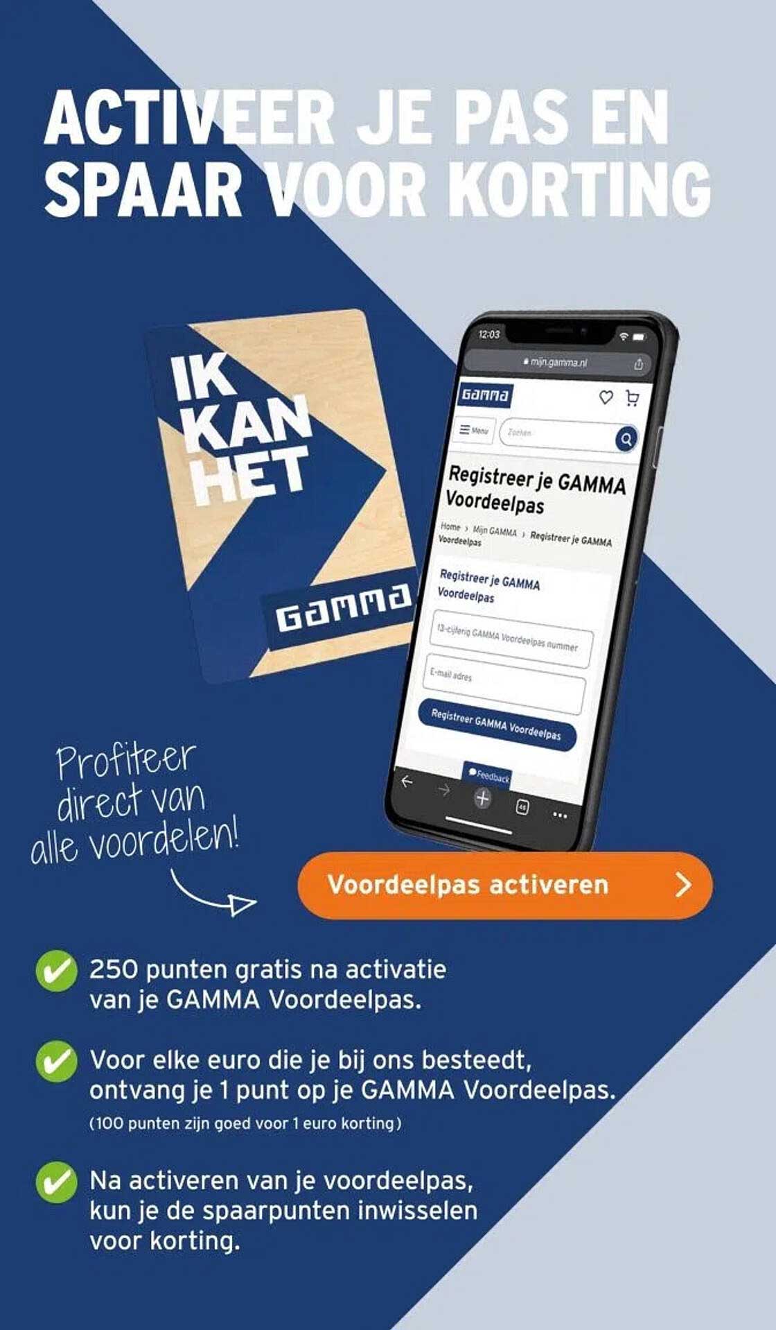 ACTIVEER JE PAS EN SPAAR VOOR KORTING