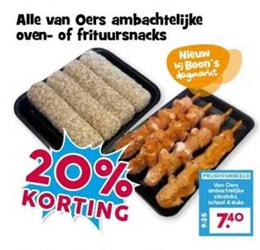 Alle van Oers ambachtelijke oven- of friturensnacks