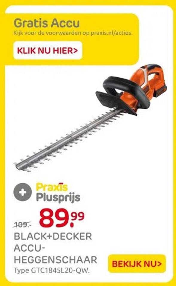 BLACK+DECKER ACCU-HEGGENSCHAAR Type GTC1845L20-QW.