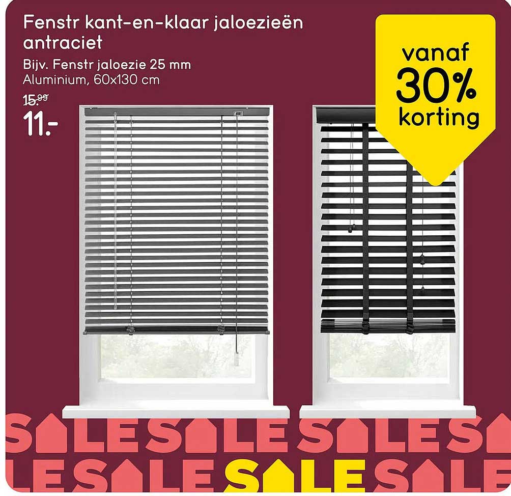 Fenstr kant-en-klaar jaloezieën antraciet