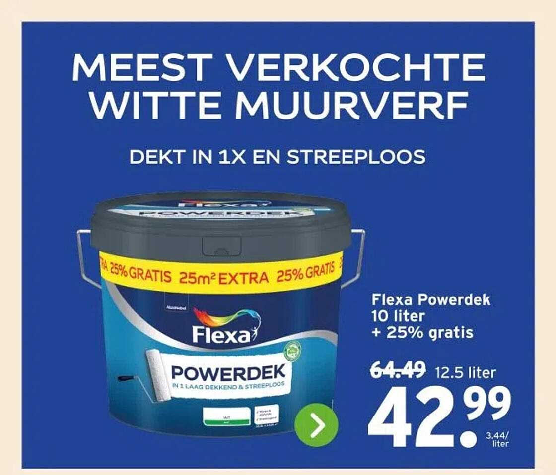 Flexa Powerdek 10 liter + 25% gratis