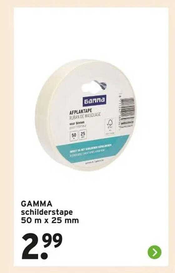 GAMMA schilderstape 50 m x 25 mm