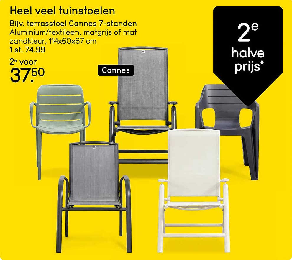 Heel veel tuinstoelen