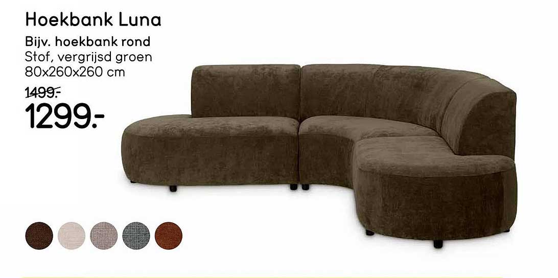 Hoekbank Luna