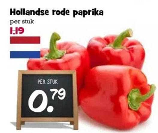 Hollandse rode paprika