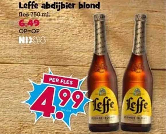 Leffe abdijbier blond fles 750 ml.