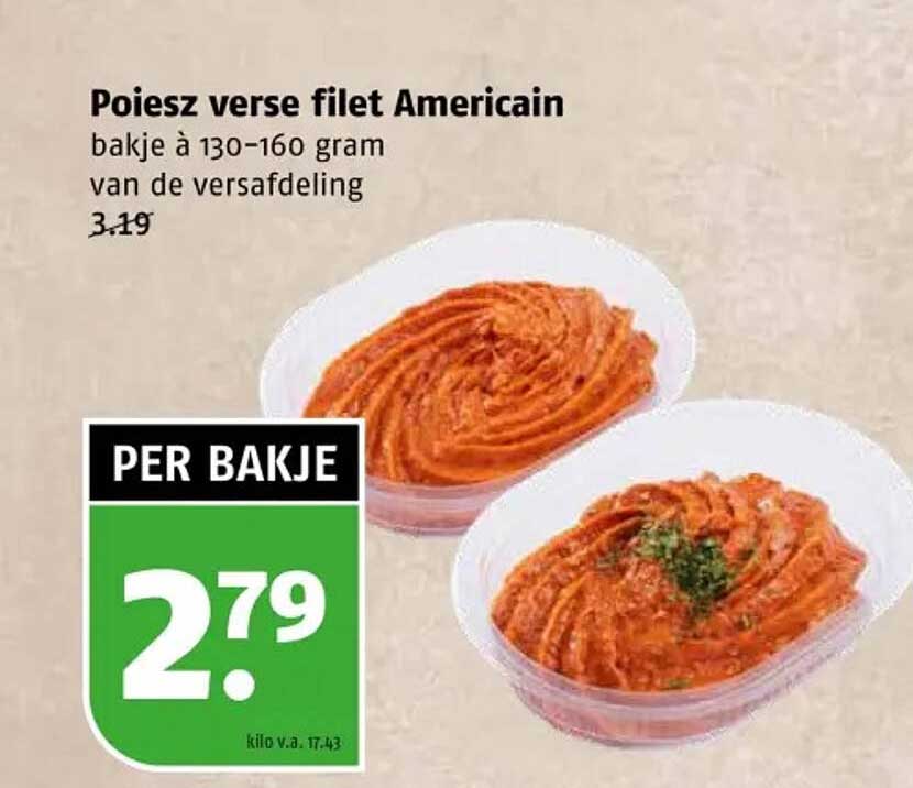Poiesz verse filet Americain