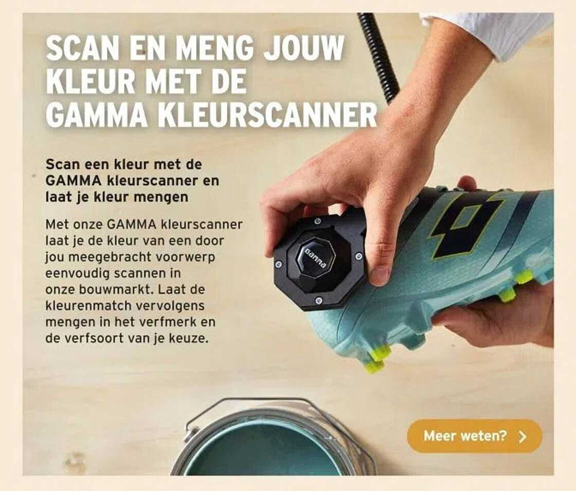 SCAN EN MENG JOUW KLEUR MET DE GAMMA KLEURSCANNER