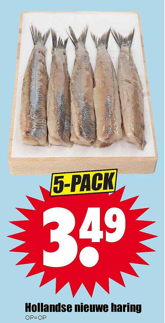 5-PACK Hollandse nieuwe haring OP=OP