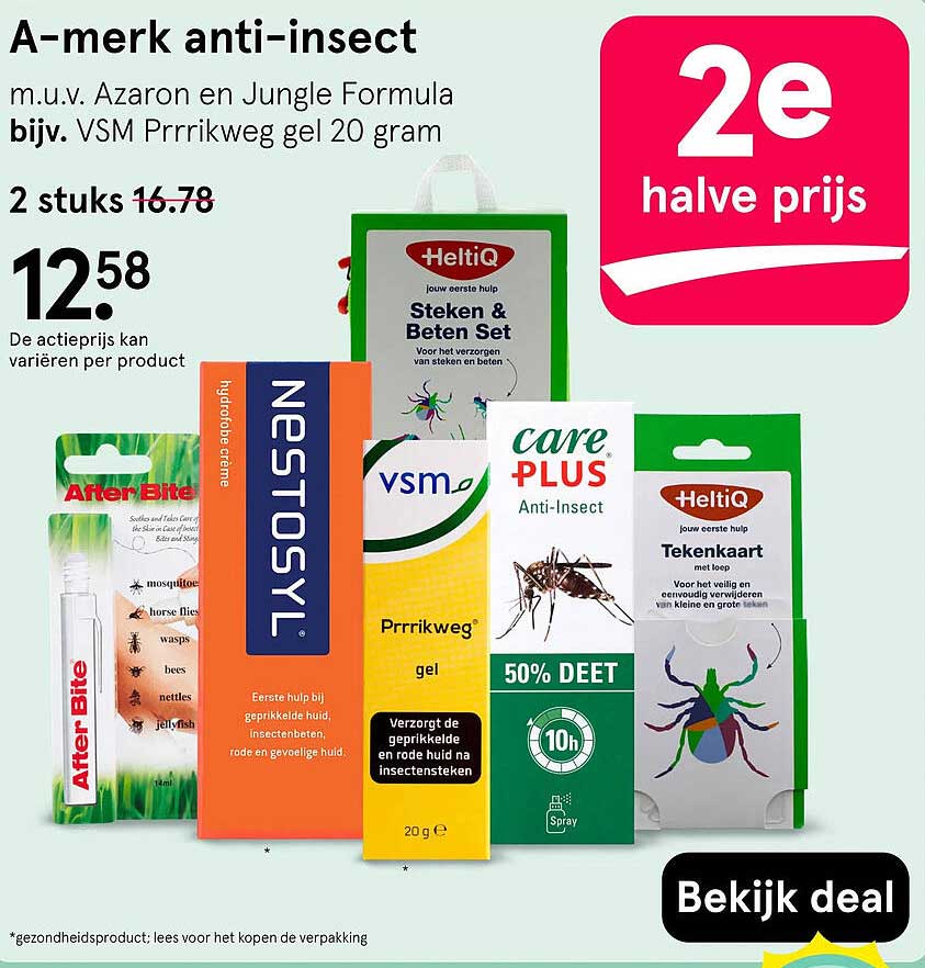 A-merk anti-insect 2e halve prijs