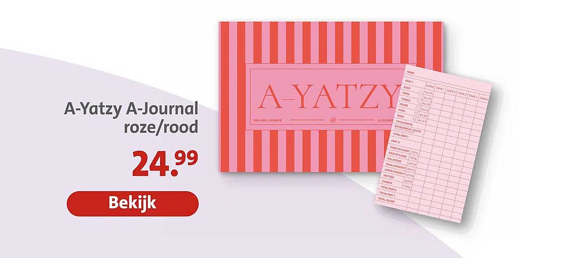 A-Yatzy A-Journal roze/rood