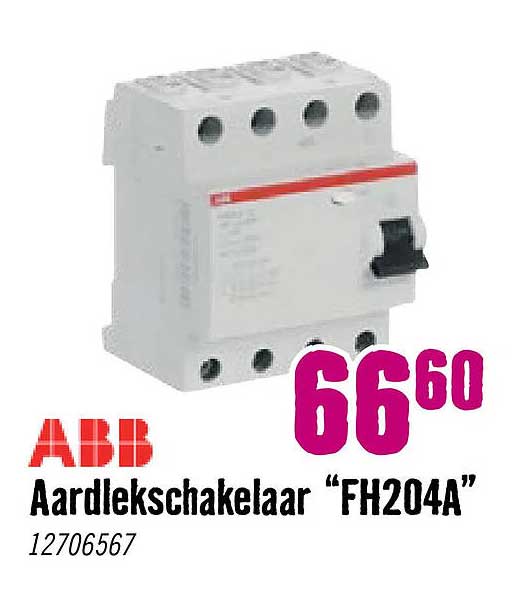 Aardlekschakelaar “FH204A”