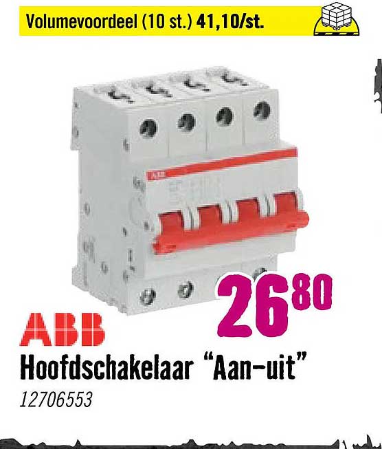 ABB Hoofdschakelaar “Aan-uit”