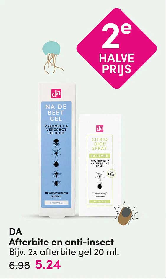 Afterbite en anti-insect 2e halve prijs