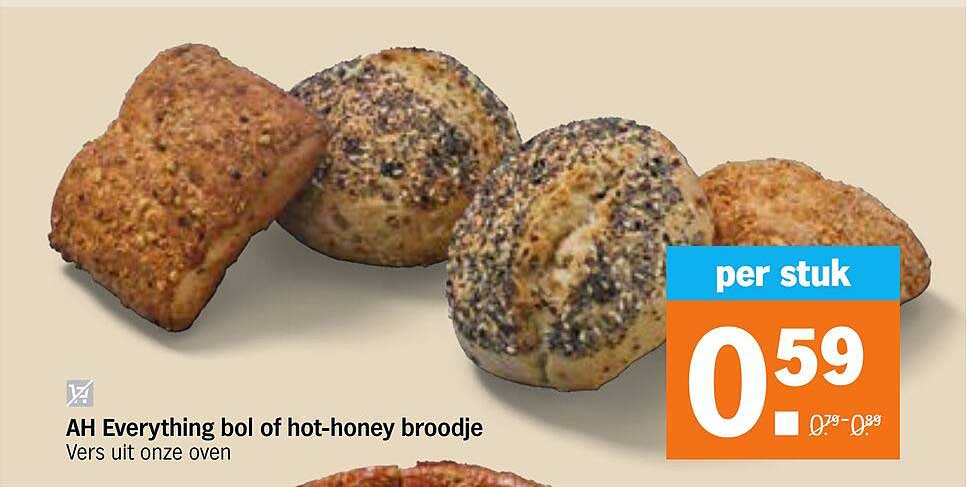 AH Everything bol of hot-honey broodje Vers uit onze oven