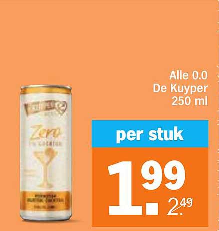 Alle 0.0 De Kuyper 250 ml per stuk