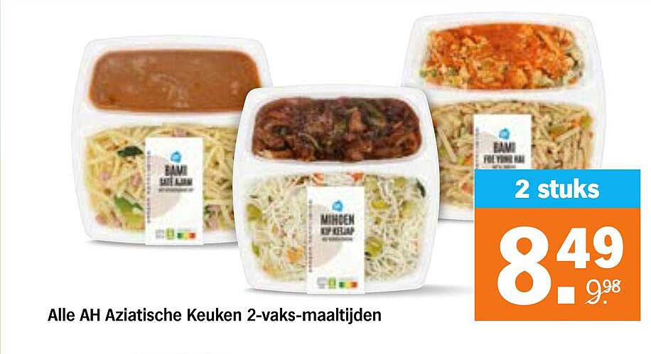Alle AH Aziatische Keuken 2-vaks-maaltijden