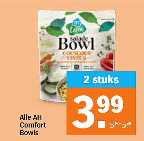 Alle AH Comfort Bowls 2 stuks