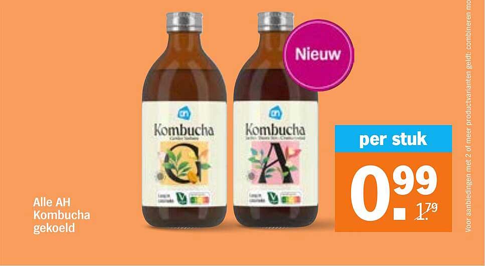 Alle AH Kombucha gekoeld