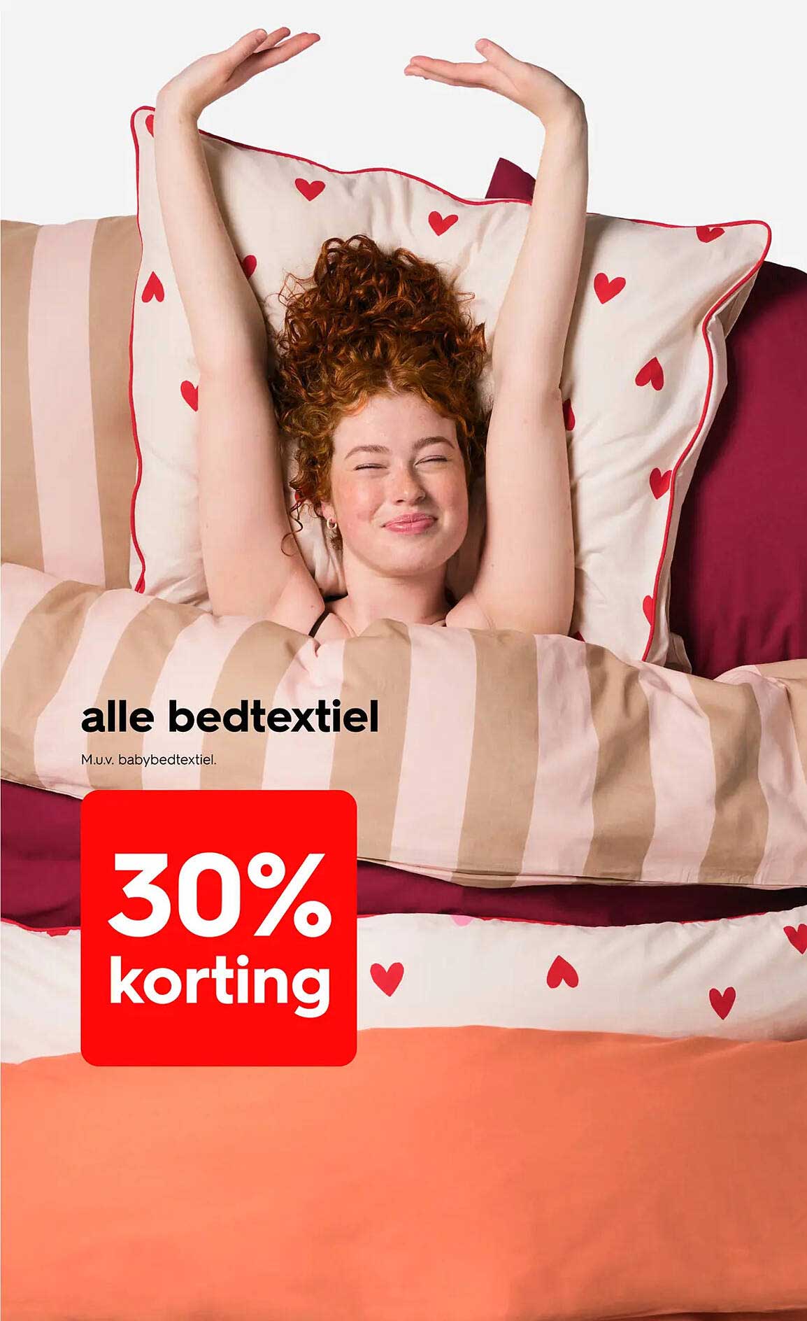 alle bedtextiel 30% korting