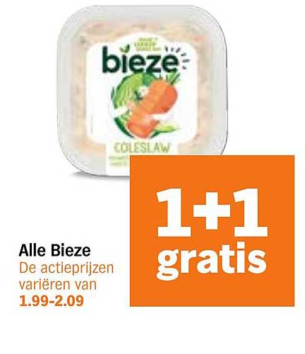 Alle Bieze 1+1 gratis
