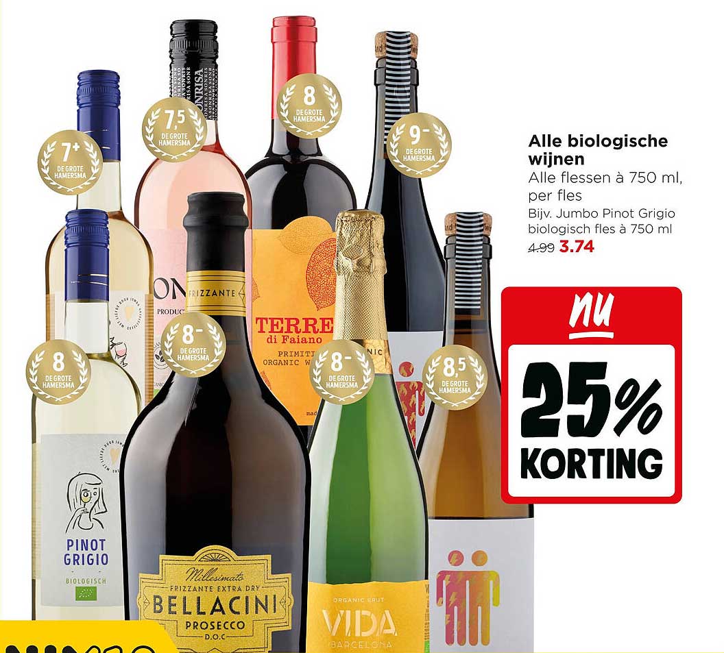 Alle biologische wijnen 25% korting
