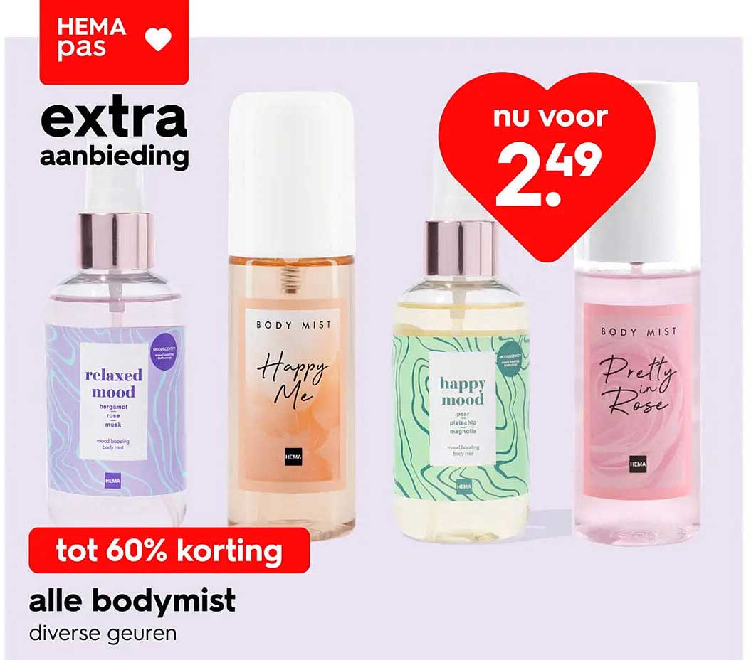 alle bodymist diverse geuren
