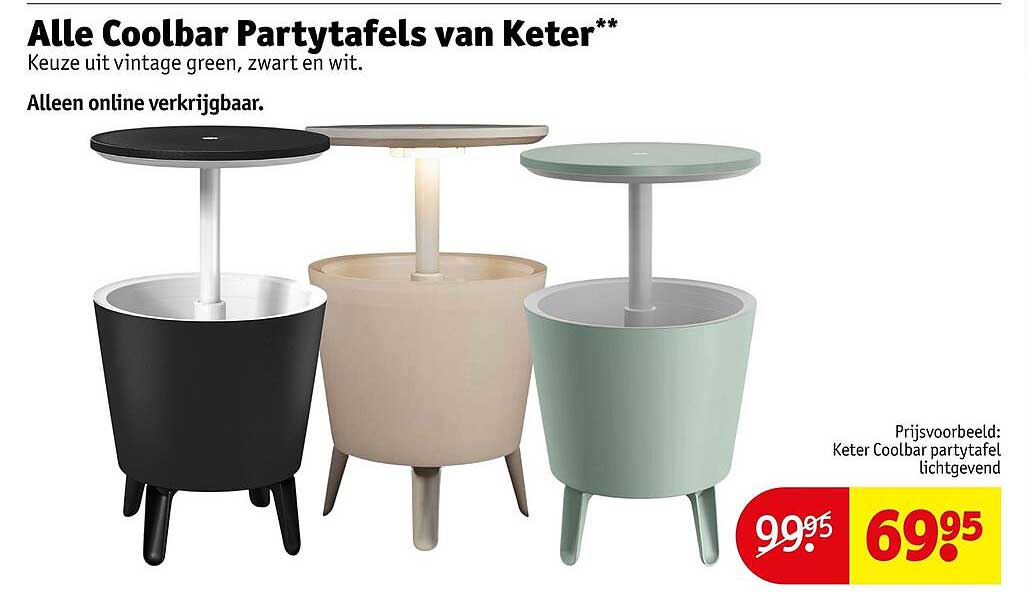 Alle Coolbar Partytafels van Keter**