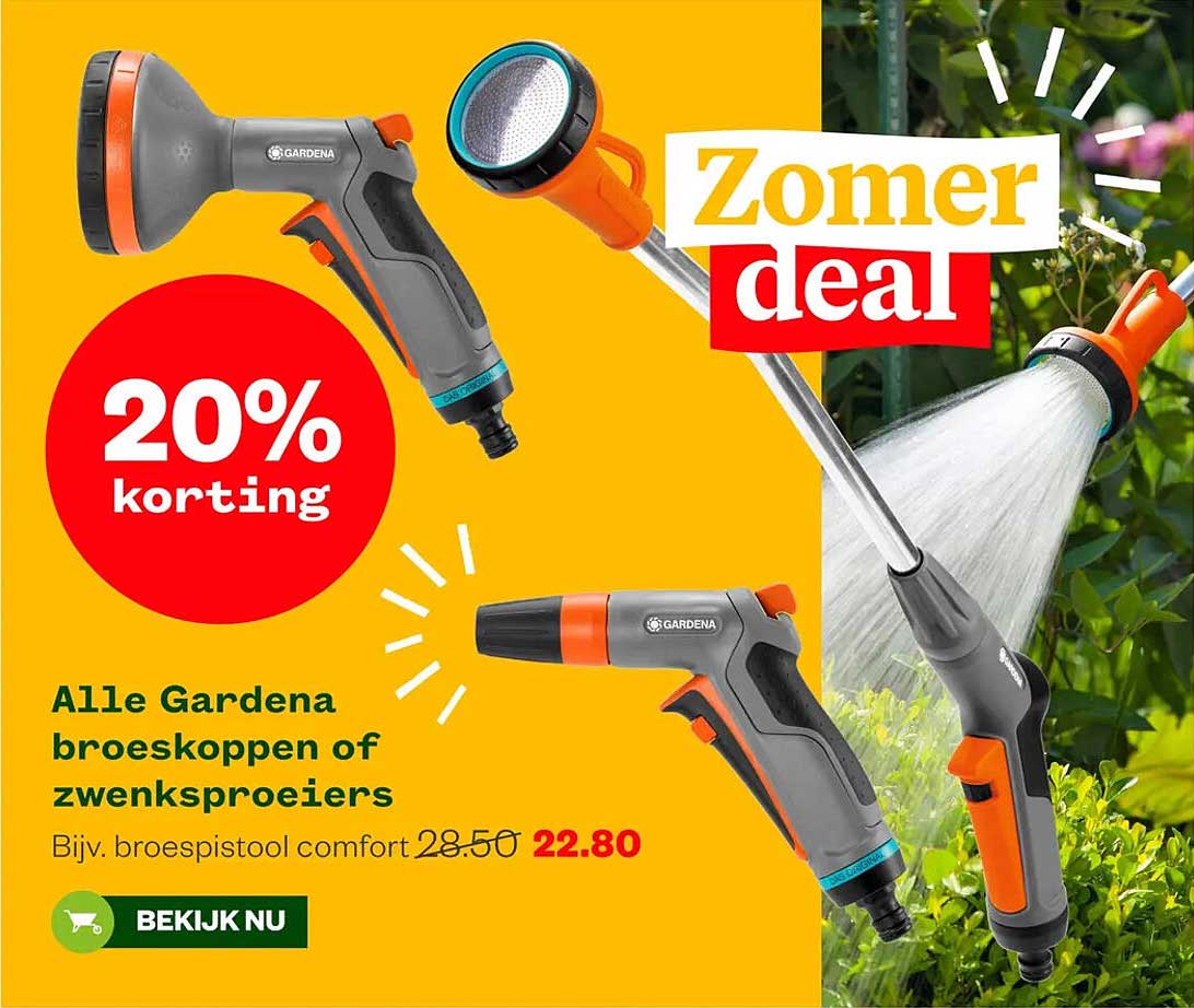 Alle Gardena broeskoppen of zwenksproeiers