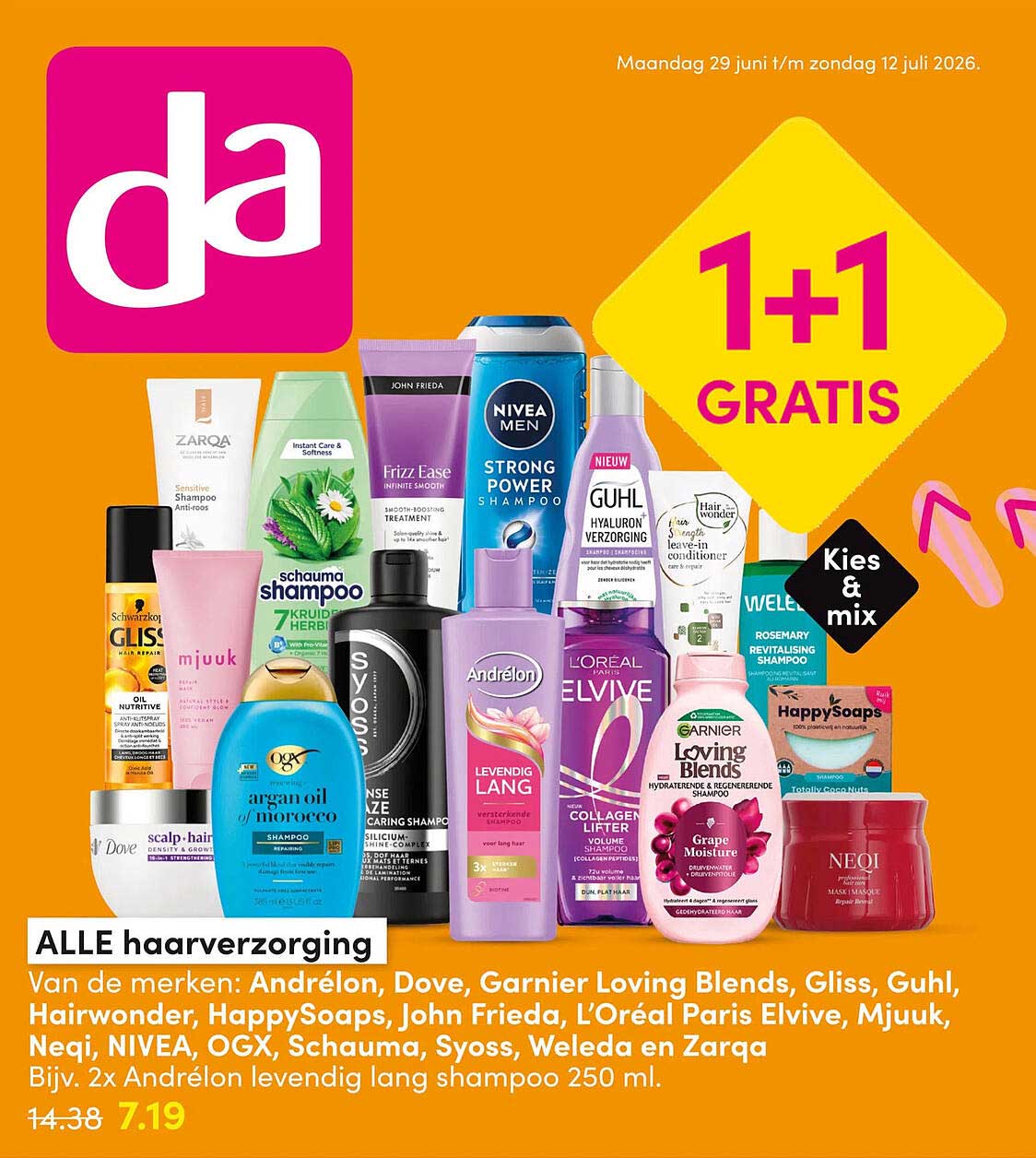 ALLE haarverzorging 1+1 GRATIS