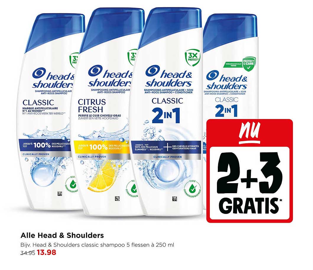 Alle Head & Shoulders 2+3 gratis