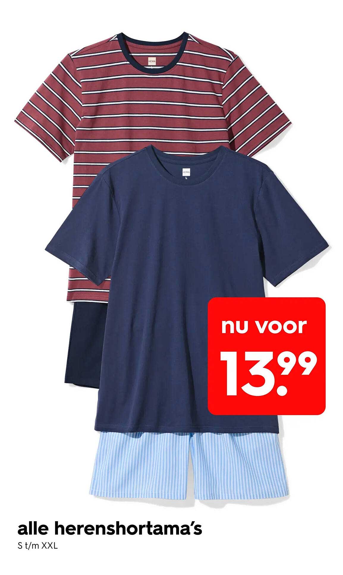 alle herenshortama's S t/m XXL