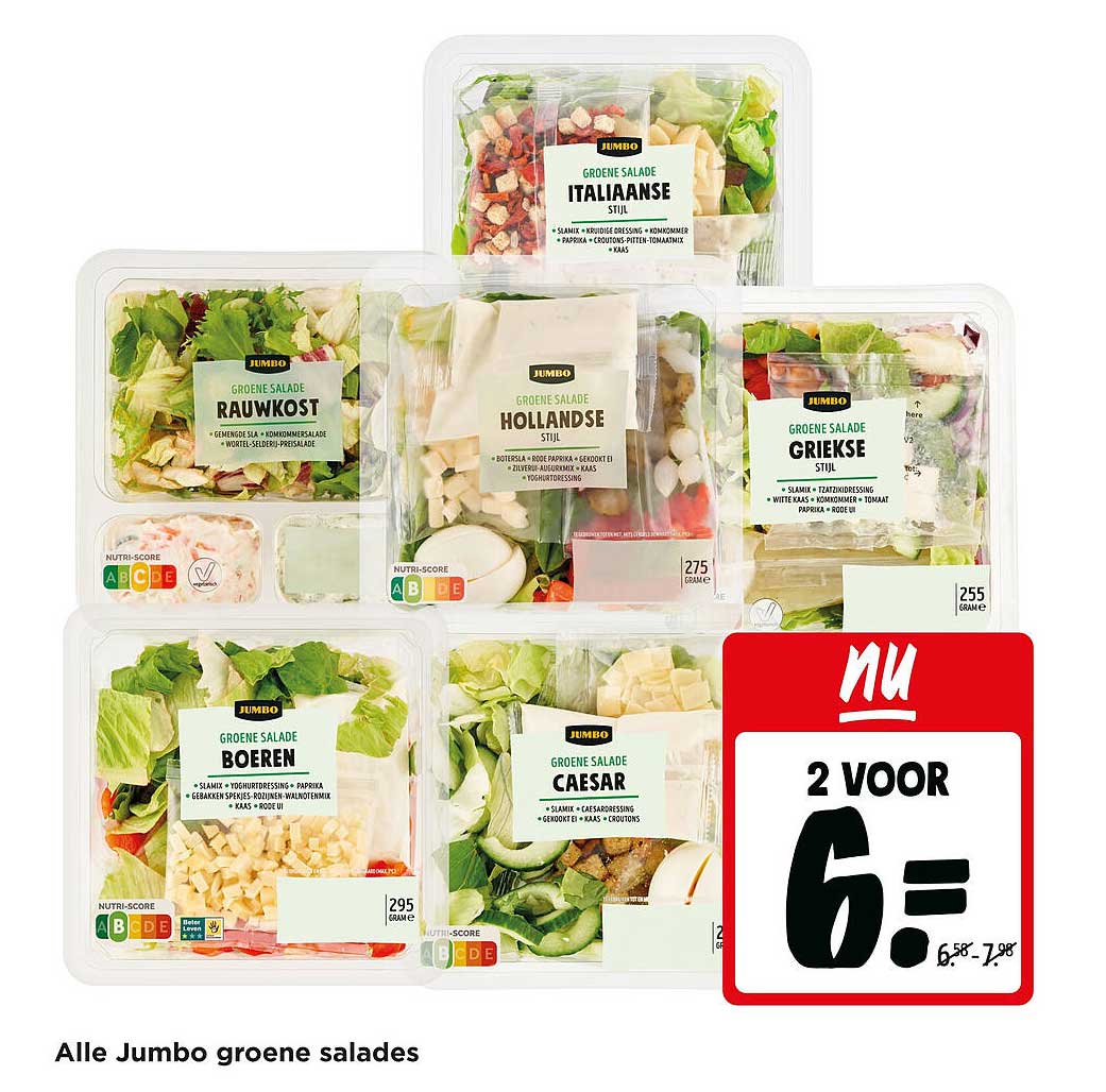 Alle Jumbo groene salades