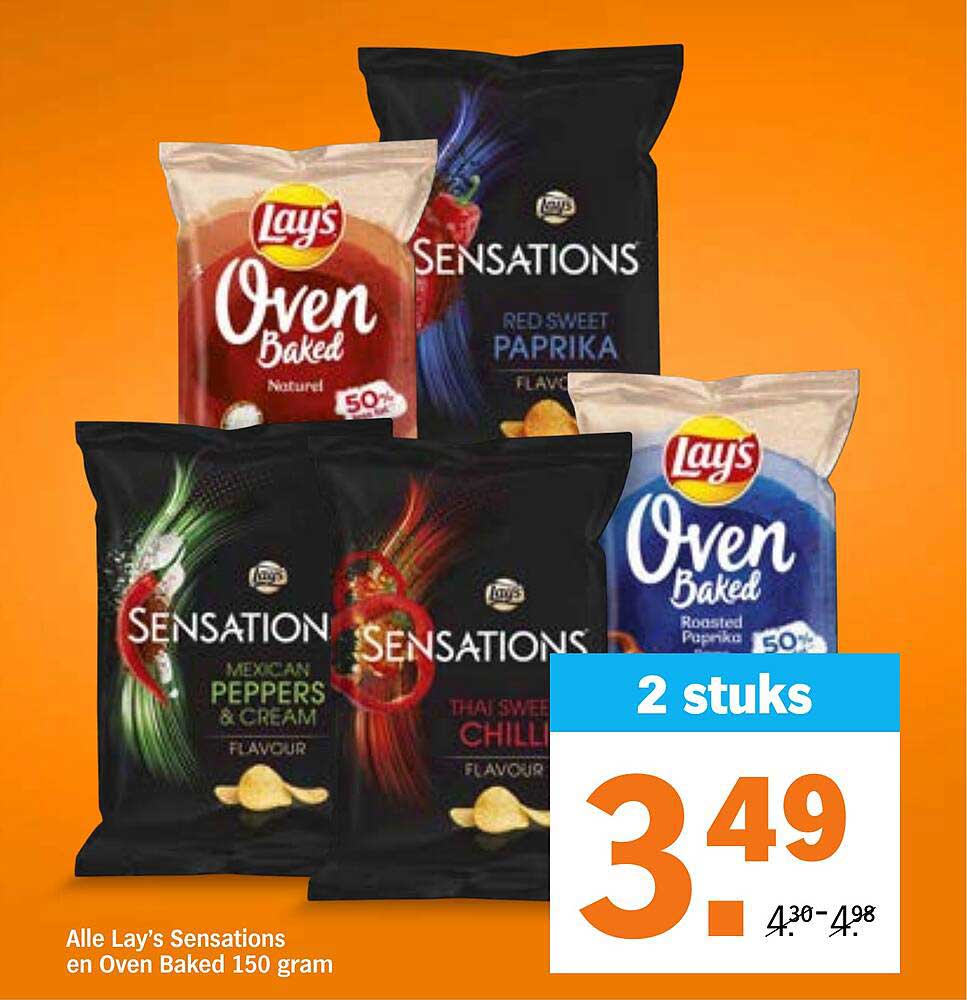 Alle Lay’s Sensations en Oven Baked 150 gram