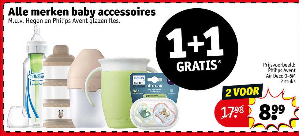 Alle merken baby accessoires 1+1 GRATIS*