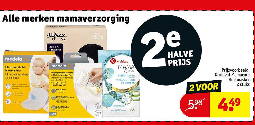 Alle merken mamaverzorging 2e halve prijs