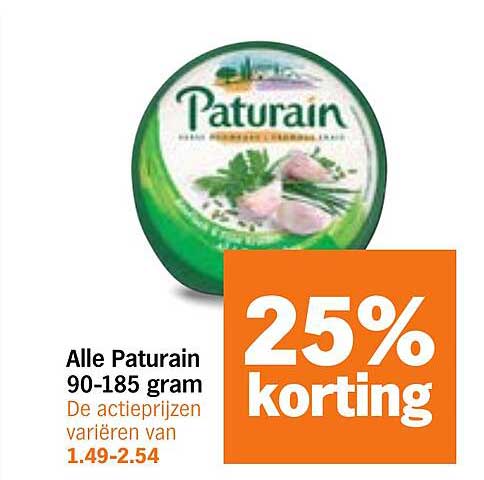Alle Paturain 90-185 gram 25% korting