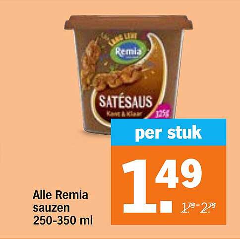 Alle Remia sauzen 250-350 ml