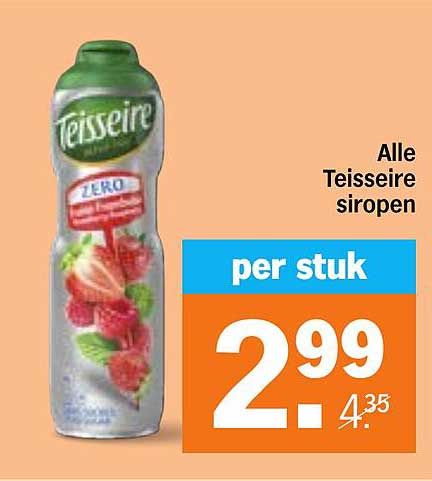 Alle Teisseire siropen per stuk