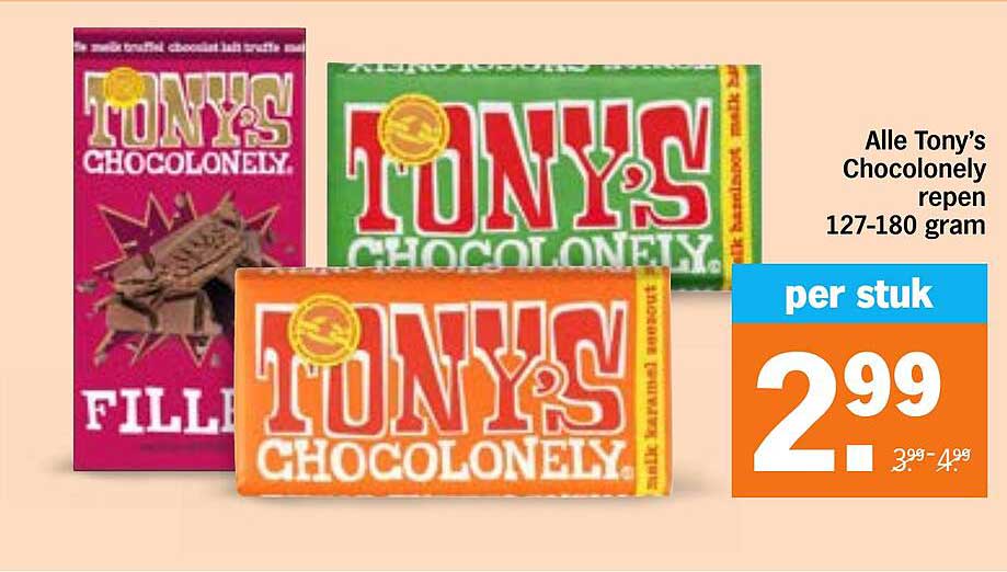 Alle Tony’s Chocolonely repen 127-180 gram