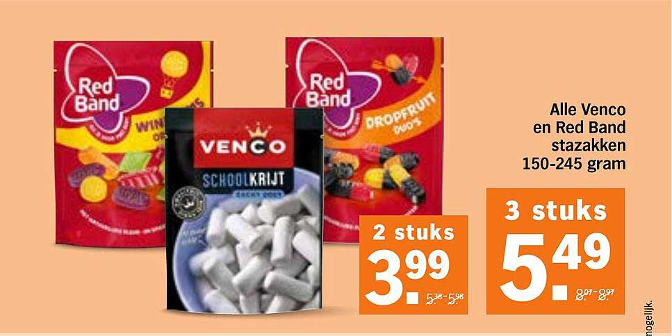Alle Venco en Red Band stazakken 150-245 gram
