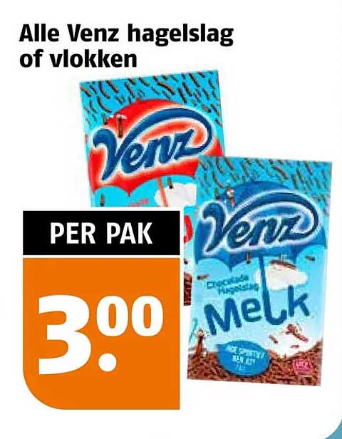 Alle Venz hagelslag of vlokken