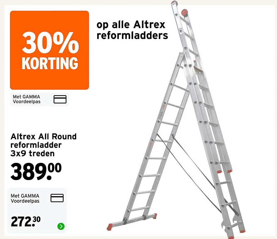 Altrex All Round reformladder 3x9 treden 30% KORTING