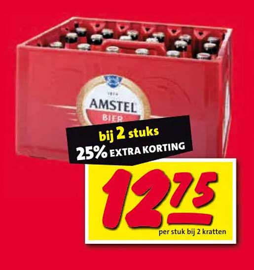 Amstel bier bij 2 stuks 25% EXTRA KORTING