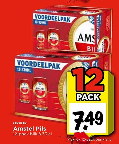 Amstel Pils 12-pack blik à 33 cl